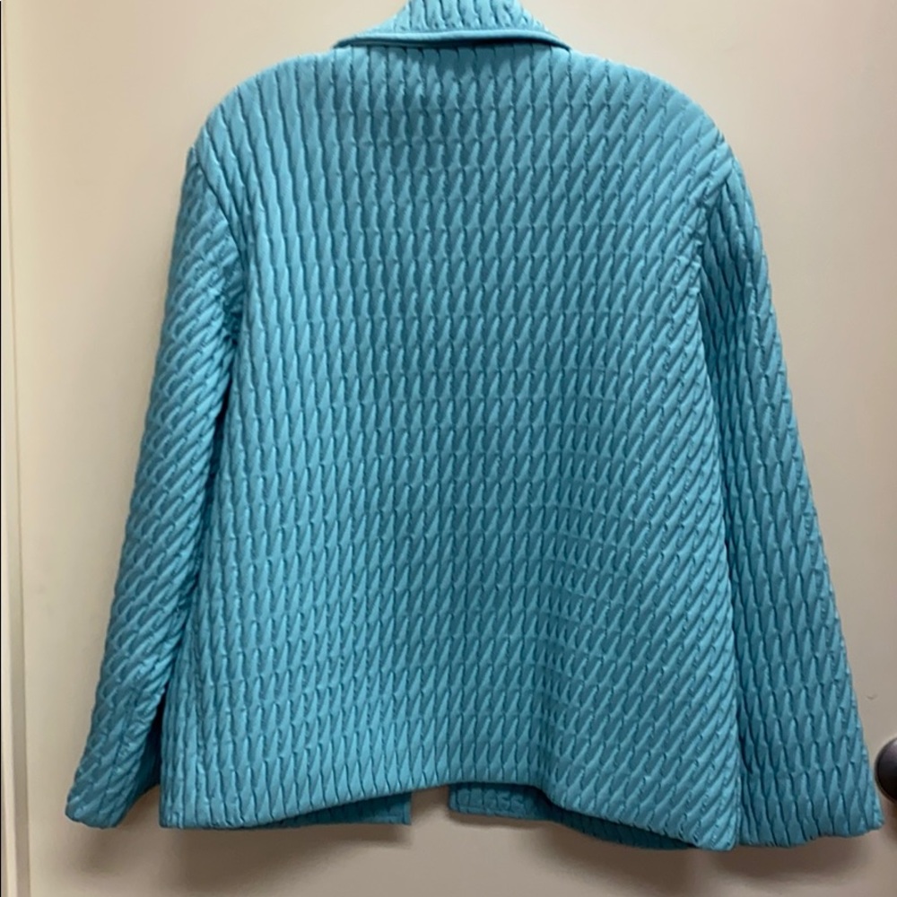 Gallery Quilted Blue Jacket Medium - image 5
